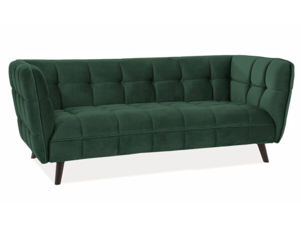 CASTELLO 3 VELVETINĖ SOFA GREEN BLUVEL 78 / WENGE Sofos 2 3