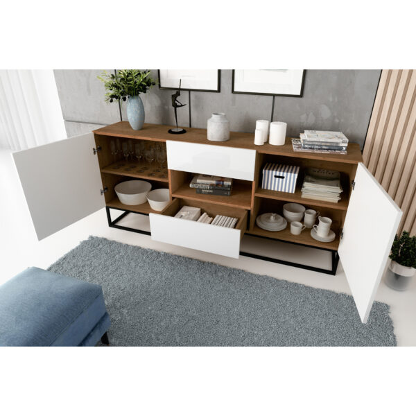 Avorio 180 Komoda Artisan Oak/White Gloss Chests of drawers 7