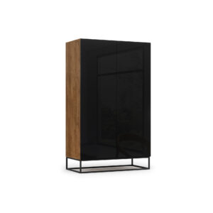 Avorio 120 spinta Artisan Oak/Black Gloss Wardrobes & display cabinets