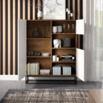 Avorio 120 vitrininė spintelė Artisan Oak/White Gloss Wardrobes & display cabinets 10