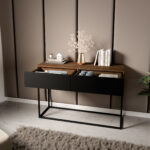 Avorio 120 Konsolinis staliukas Artisan Oak/Black Gloss Console table 10