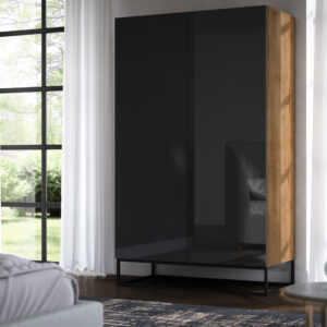 Avorio 120 spinta Artisan Oak/Black Gloss Wardrobes & display cabinets 3