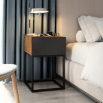 Avorio 40 naktinis staliukas Artisan Oak/Black Gloss Naktinis staliukas 9