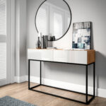 Avorio 120 Konsolinis staliukas Artisan Oak/White Gloss Console table 10