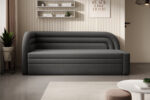 Sofa – Lova Fabillo Kairė Juoda Lovos 25